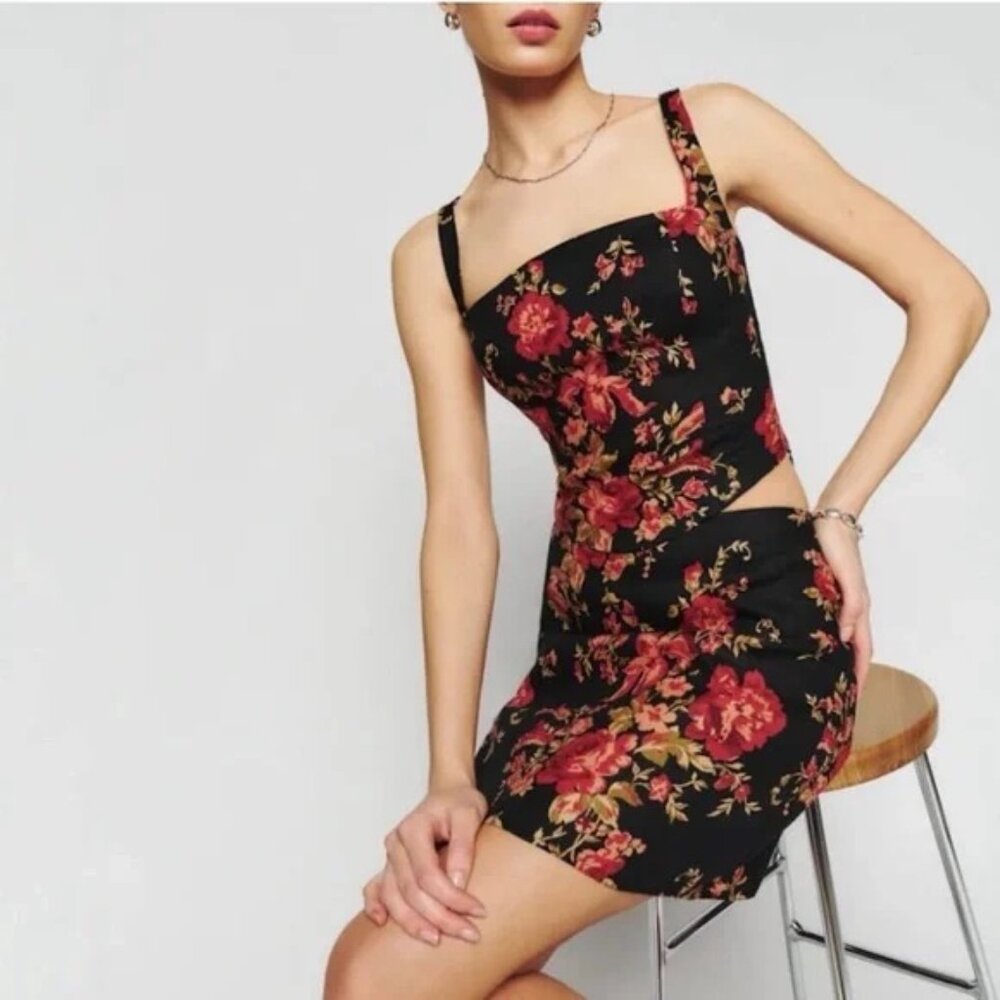Reformation Vancouver Linen Corset Top